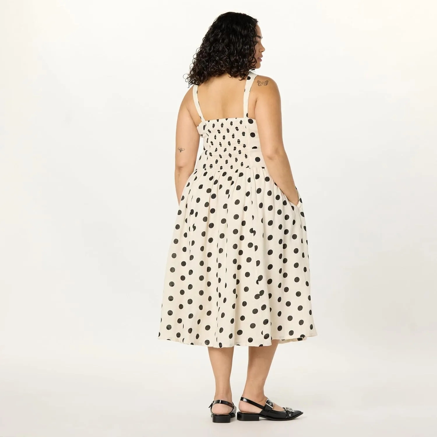 The Drop Women's Balu Feminine Shaped Waist Midi Dress