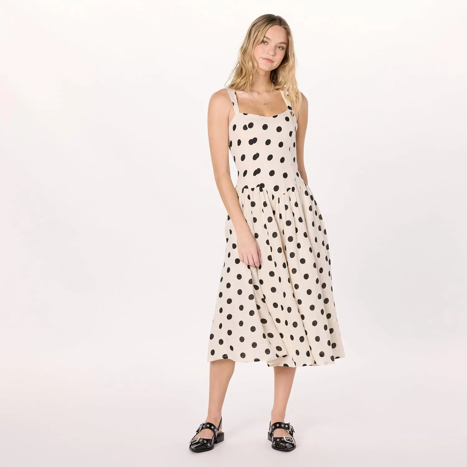 The Drop Women's Balu Feminine Shaped Waist Midi Dress