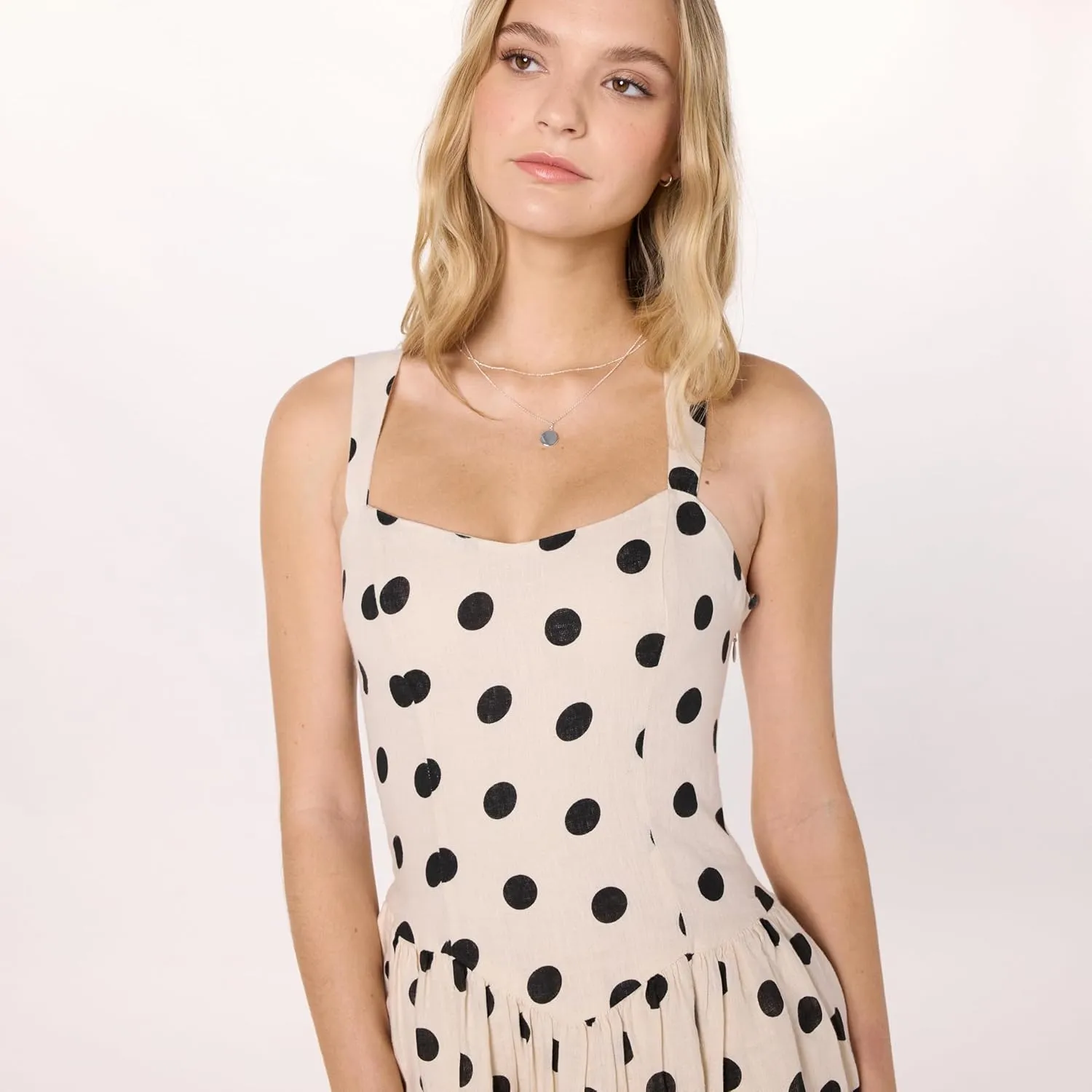 The Drop Women's Balu Feminine Shaped Waist Midi Dress