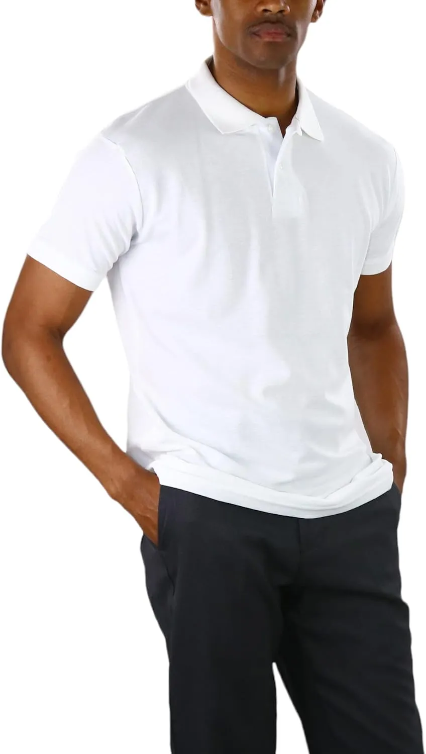 ToBeInStyle Men's Classic Short Sleeve Active Polo Shirt