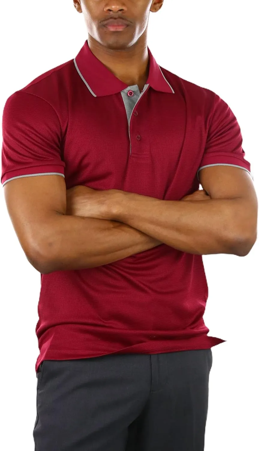 ToBeInStyle Men's Classic Short Sleeve Active Polo Shirt