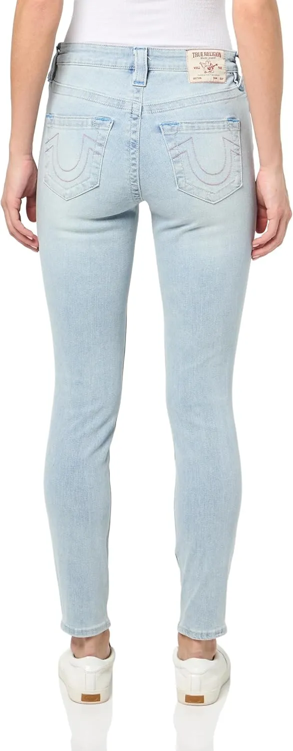 True Religion Women's Jennie Mid Rise Super Skinny