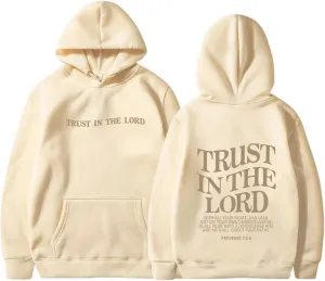 Trust In The Lord Christian Graphic Hoodies Trendy Jesus Loves You Hoodie Oversized Long Sleeve Sweatshirts Outfit