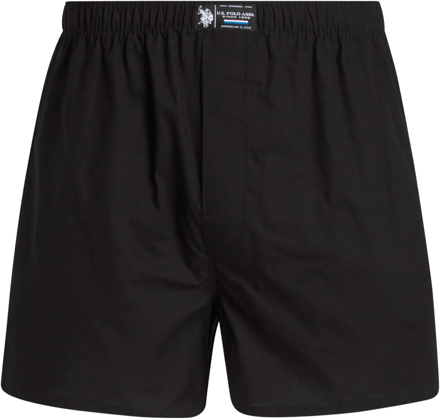 U.S. Polo Assn. Men's Underwear - Woven Boxers with Functional Fly (6 Pack)