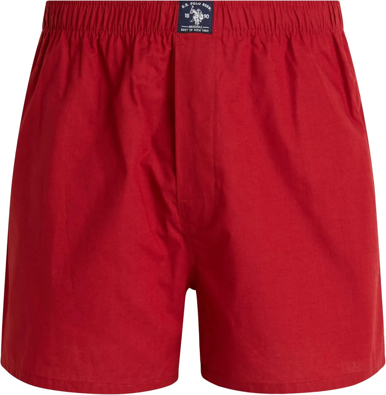 U.S. Polo Assn. Men's Underwear - Woven Boxers with Functional Fly (6 Pack)