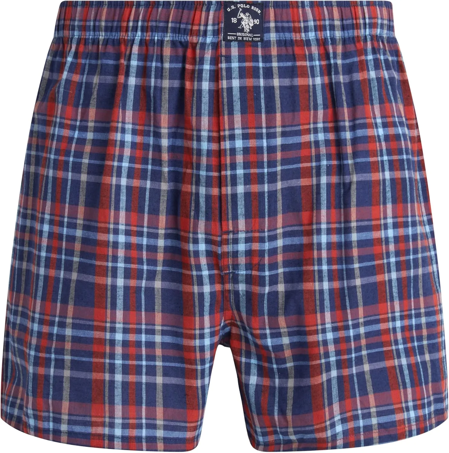 U.S. Polo Assn. Men's Underwear - Woven Boxers with Functional Fly (6 Pack)