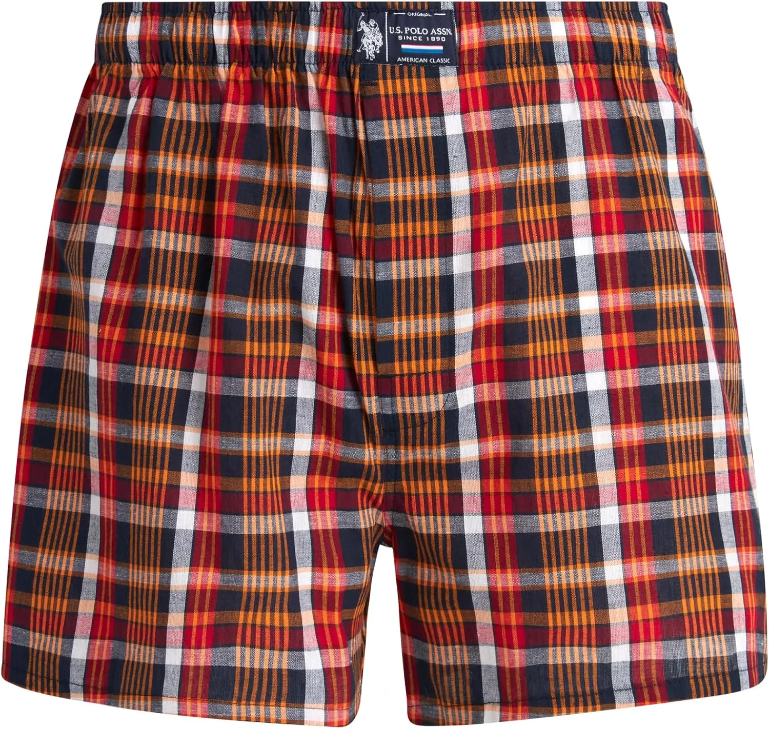 U.S. Polo Assn. Men's Underwear - Woven Boxers with Functional Fly (6 Pack)