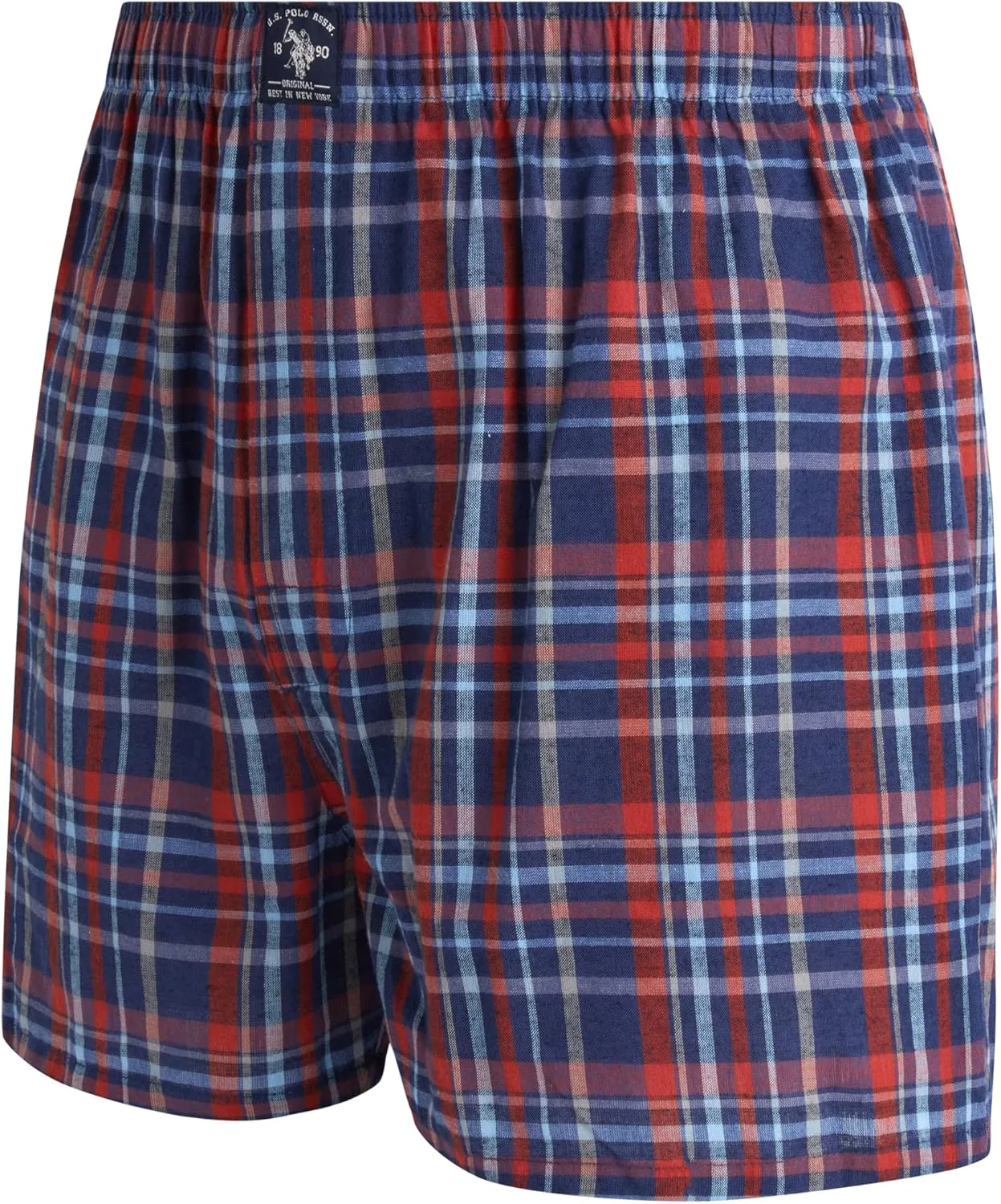 U.S. Polo Assn. Men's Underwear - Woven Boxers with Functional Fly (6 Pack)