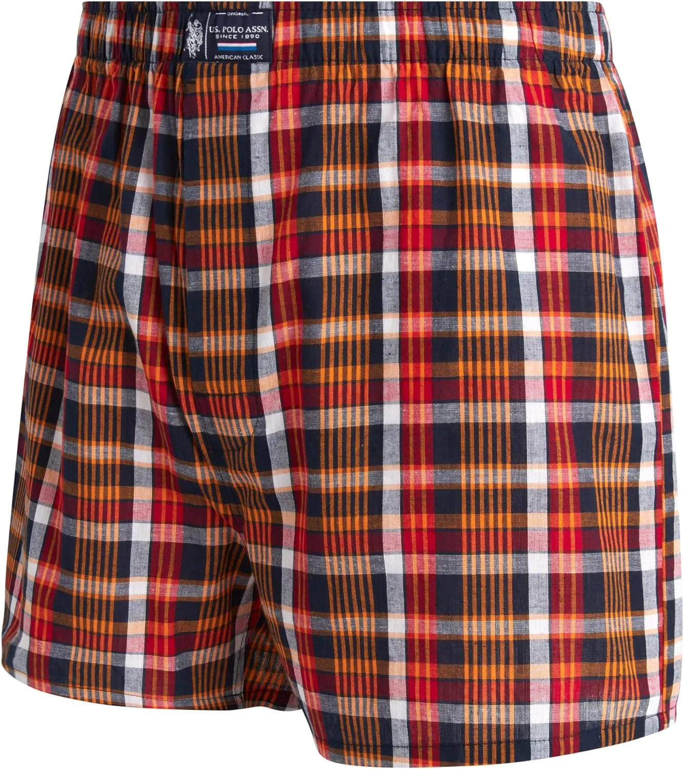U.S. Polo Assn. Men's Underwear - Woven Boxers with Functional Fly (6 Pack)