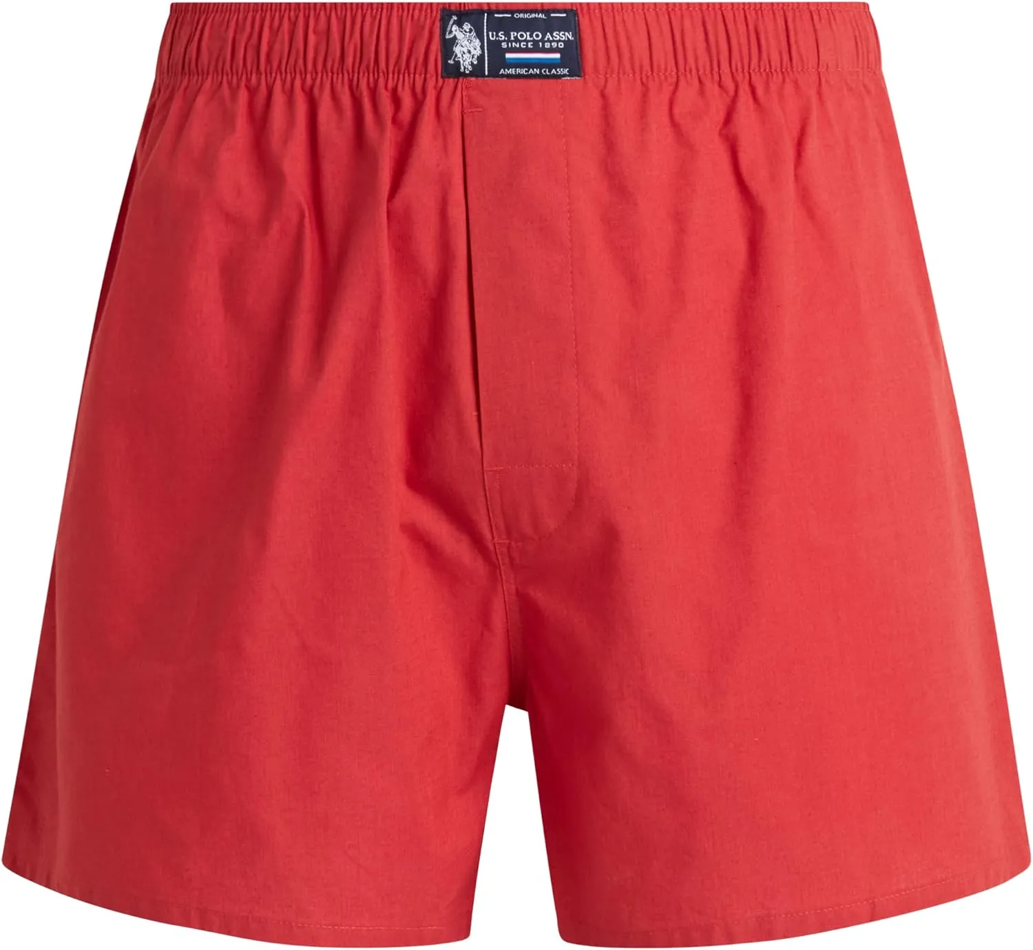 U.S. Polo Assn. Men's Underwear - Woven Boxers with Functional Fly (6 Pack)