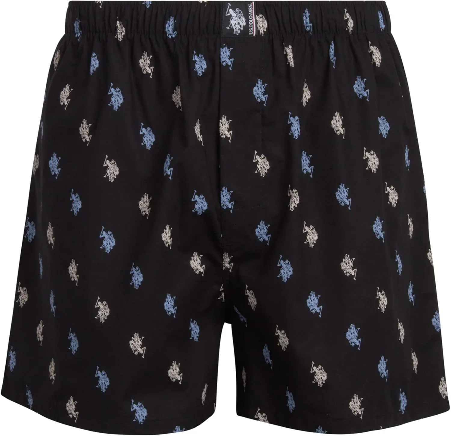 U.S. Polo Assn. Men's Underwear - Woven Boxers with Functional Fly (6 Pack)
