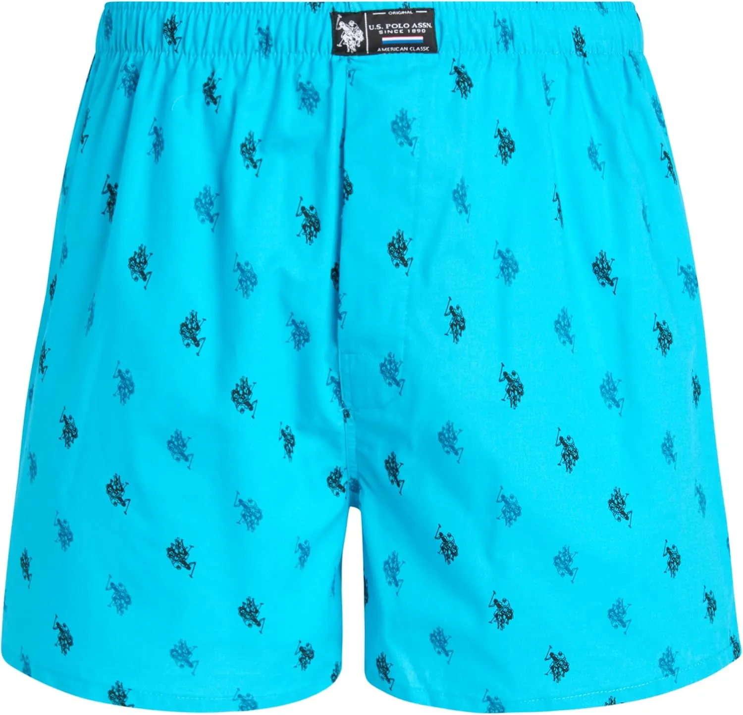 U.S. Polo Assn. Men's Underwear - Woven Boxers with Functional Fly (6 Pack)