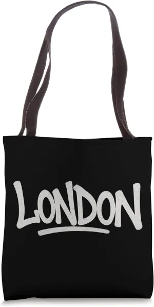 Vintage London Graffiti Street Art Spray Paint Streetwear Tote Bag