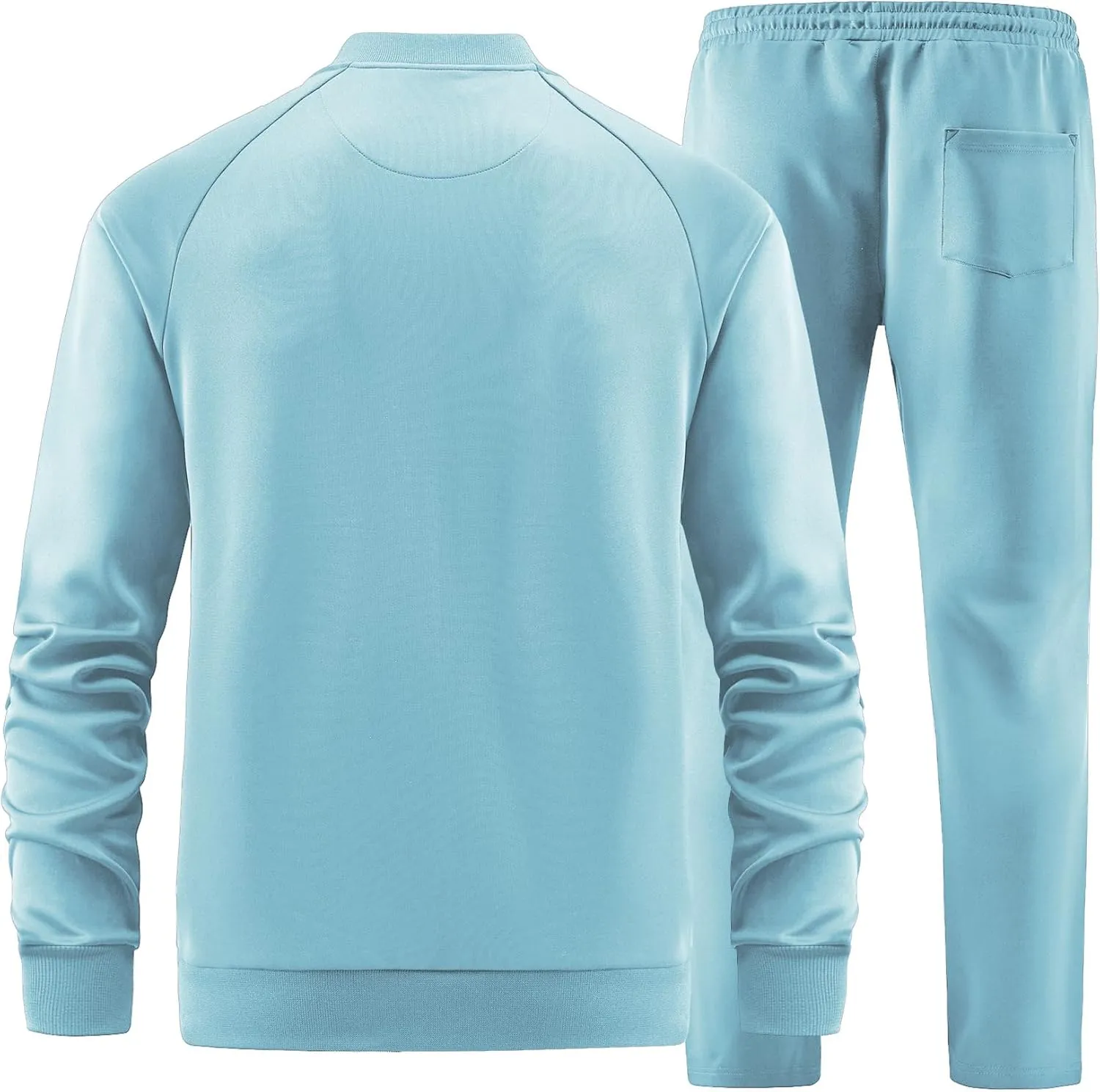 W JIANWANG Men's Casual Tracksuits Long Sleeve Jogging Suits Sweatsuit Sets Track Jackets and Pants 2 Piece Outfit