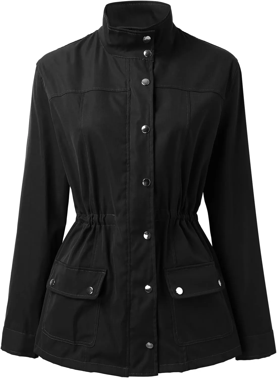 Womens 2024 Graceful Temperament Button Outwear Long Sleeve Zipper Overcoat Comfort Slim Jacket Coat with Pockets Suits