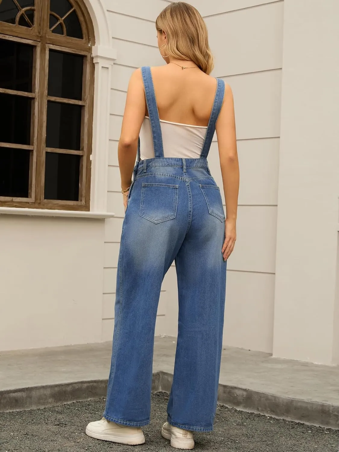 Women's Denim Jumpsuits Dungarees Pockets 2025 Spring Fashion Work Outfits Baggy Bib Overalls