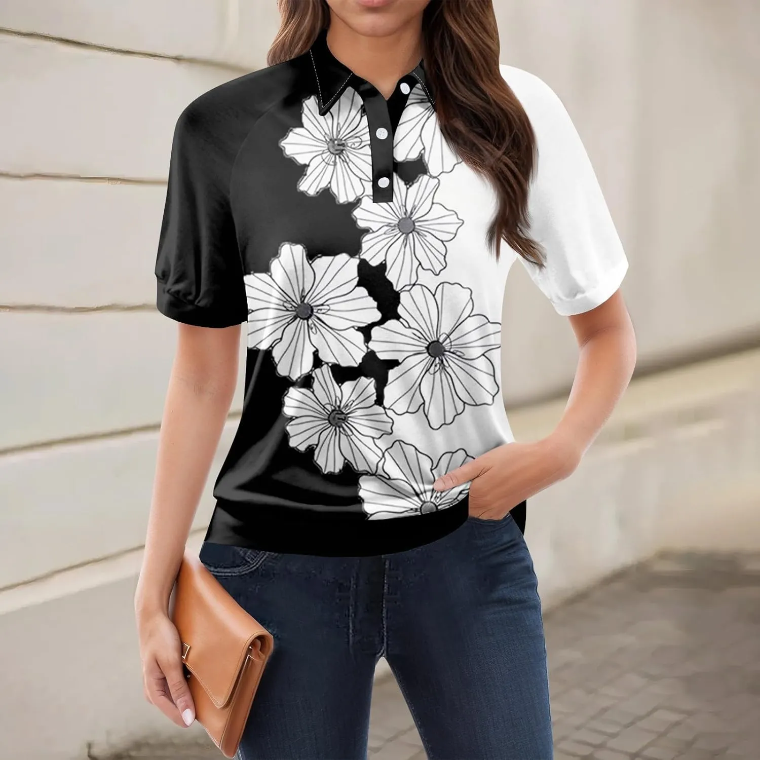 Womens Golf Polo Shirts 2025 Collared Short Sleeve T Shirt Lightweight Moisture Wicking Casual 3 Buttons Outfits