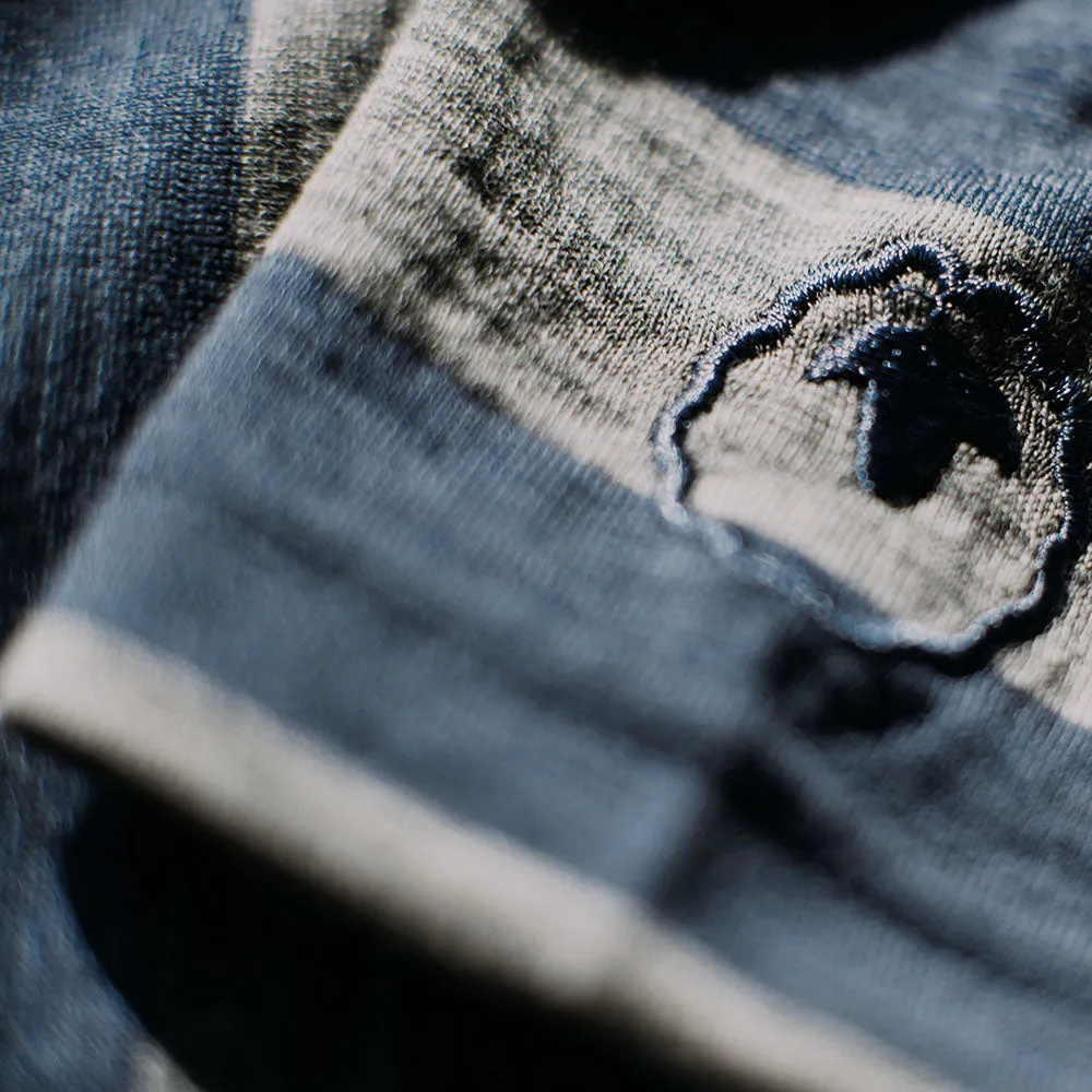 Womens Merino 180 Long Sleeve Crew (Denim/Charcoal)