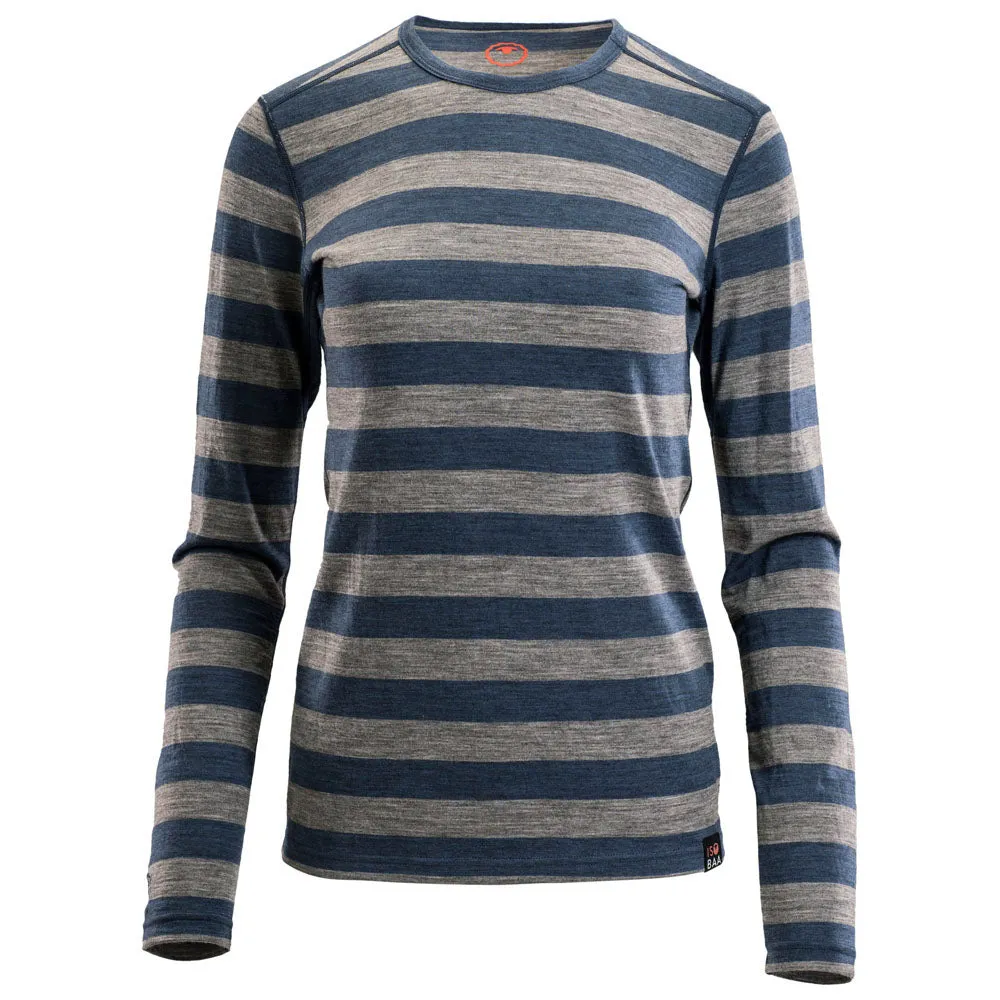 Womens Merino 180 Long Sleeve Crew (Denim/Charcoal)