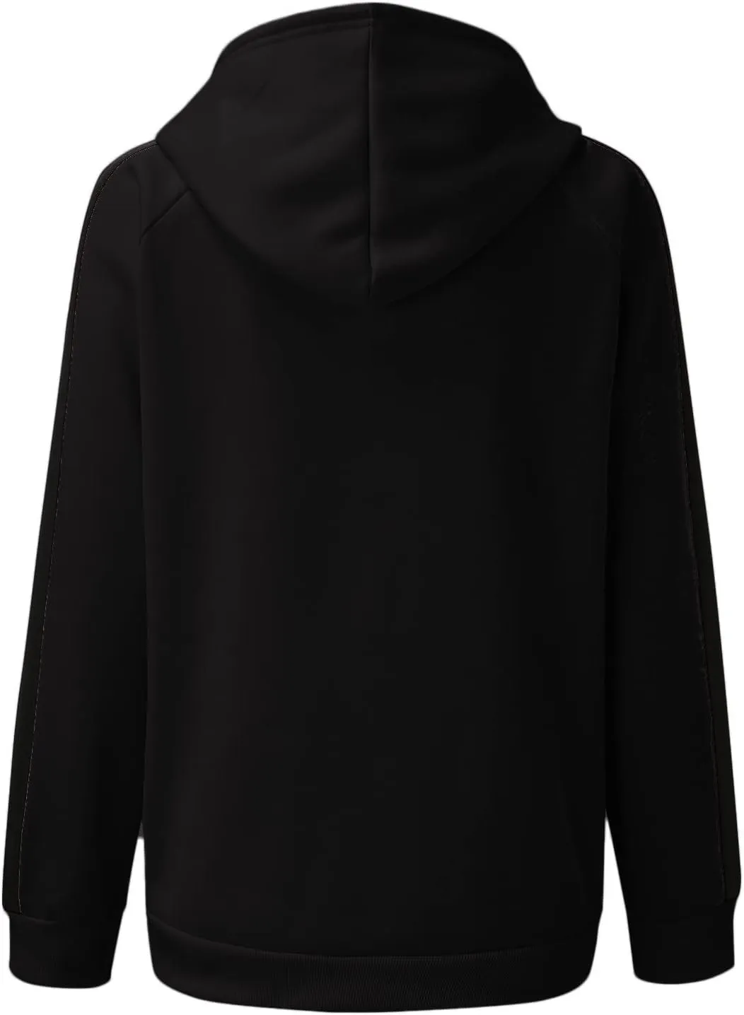 Womens Oversized Zip Up Hoodie Y2K Casual Long Sleeve Black Hooded Sweatshirt 90s Solid Zipper Jacket Cute Tops