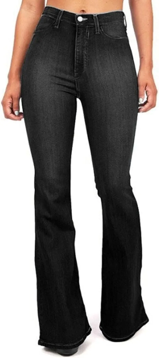 Women's Slim Fit Stretch Comfort Tapered Jeans Vintage Low Rise Casual Denim Pants Solid Outdoor Jeans Trouser