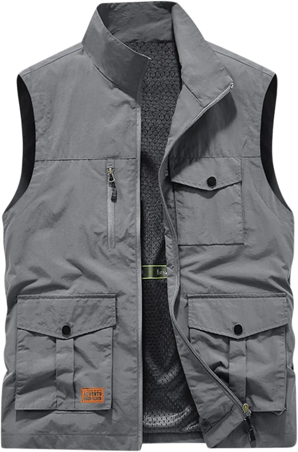 Zeiyignr Men's Casual Lightweight Quick-Dry Outdoor Work Hunting Hiking Fishing Travel Photo Cargo Vest Jacket Multi Pockets