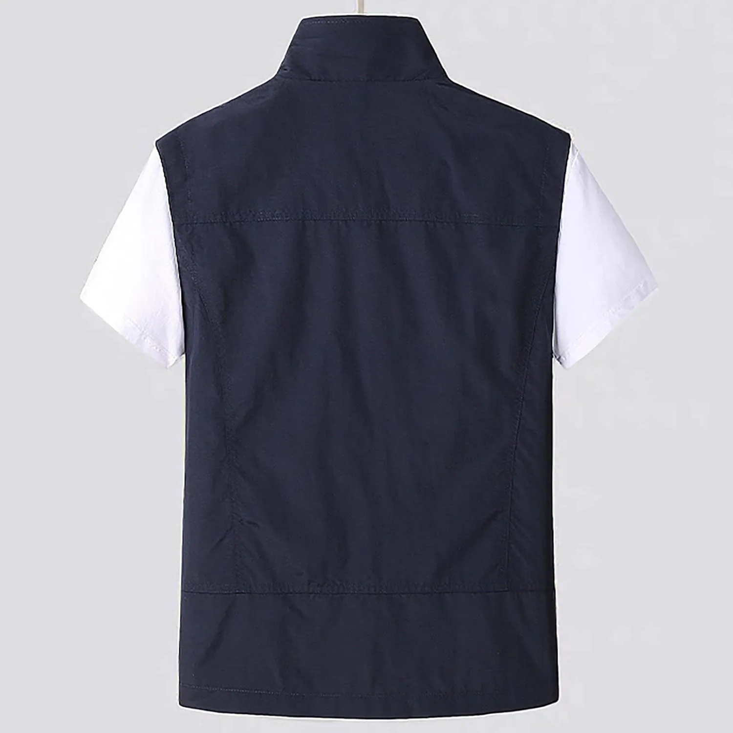 Zeiyignr Mens Lightweight Outdoor Work Vest Quick-Dry Hunting Fishing Zip Up Travel Photo Vest Jacket with Multi Pockets