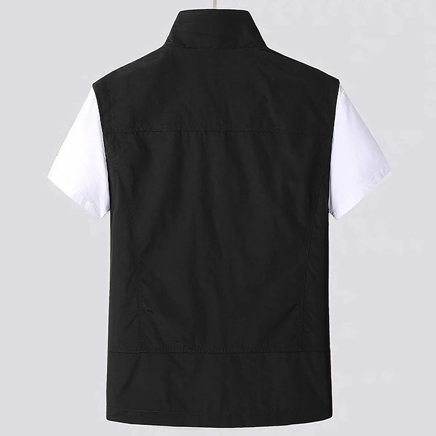 Zeiyignr Mens Lightweight Outdoor Work Vest Quick-Dry Hunting Fishing Zip Up Travel Photo Vest Jacket with Multi Pockets